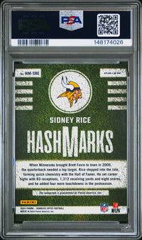 Sidney Rice #HMSRE 2024 Panini Donruss Optic Hash Marks PSA 10