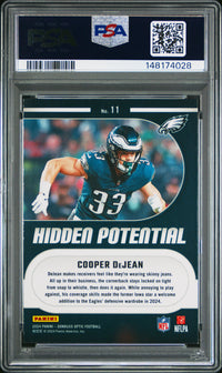 Cooper Dejean #11 2024 Panini Donruss Optic Hidden Potential PSA 9