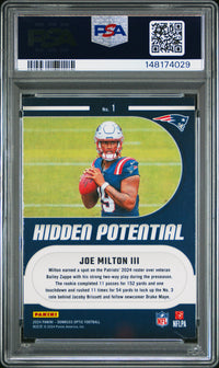 Joe Milton Iii #1 2024 Panini Donruss Optic Hidden Potential PSA 9