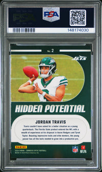 Jordan Travis #2 2024 Panini Donruss Optic Hidden Potential PSA 9