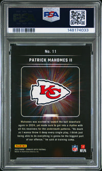 Patrick Mahomes Ii #11 2024 Panini Donruss Optic Light It Up PSA 9