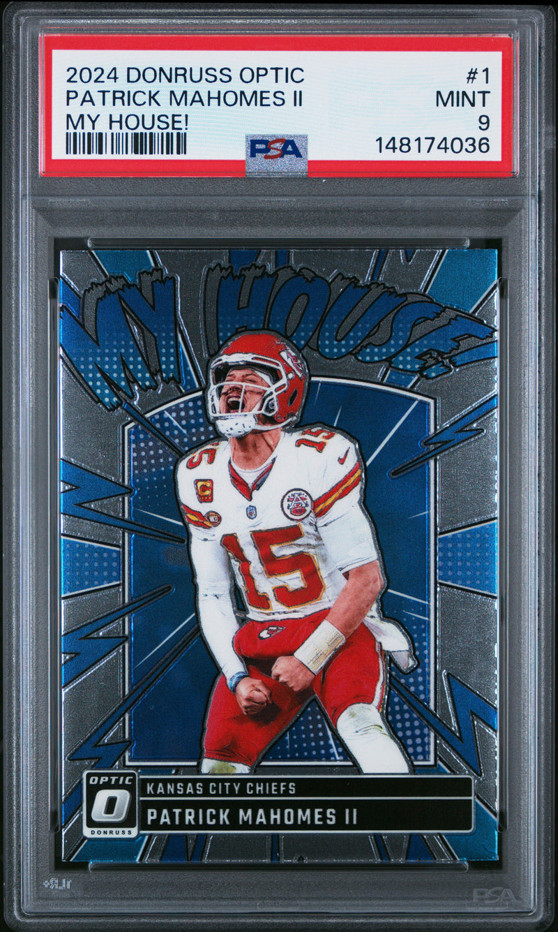 Patrick Mahomes Ii #1 2024 Panini Donruss Optic My House! PSA 9