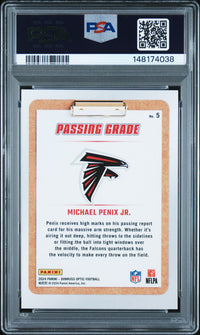 Michael Penix Jr. #5 2024 Panini Donruss Optic Passing Grade PSA 9
