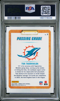 Tua Tagovailoa #9 2024 Panini Donruss Optic Passing Grade PSA 9