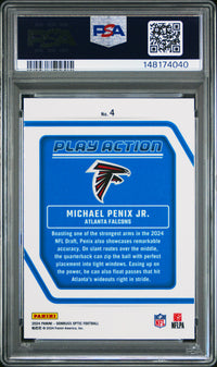 Michael Penix Jr. #4 2024 Panini Donruss Optic Play Action PSA 6
