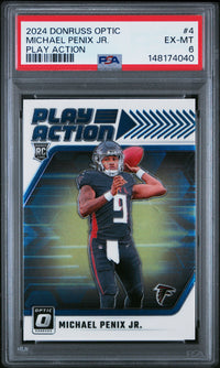 Michael Penix Jr. #4 2024 Panini Donruss Optic Play Action PSA 6