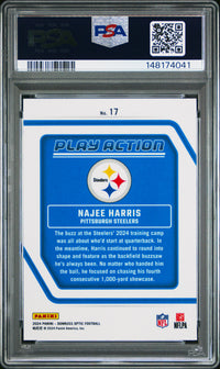 Najee Harris #17 2024 Panini Donruss Optic Play Action PSA 10