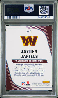 Jayden Daniels #2 2024 Panini Donruss Optic Rookie Primary Colors PSA 9