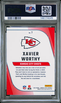 Xavier Worthy #7 2024 Panini Donruss Optic Rookie Primary Colors PSA 9
