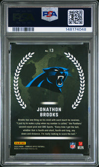 Jonathon Brooks #13 2024 Panini Donruss Optic Rookie Recruits PSA 9