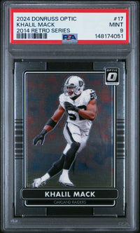 Khalil Mack #17 2024 Panini Donruss Optic 2014 Retro Series PSA 9