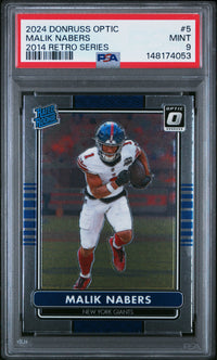 Malik Nabers #5 2024 Panini Donruss Optic 2014 Retro Series PSA 9