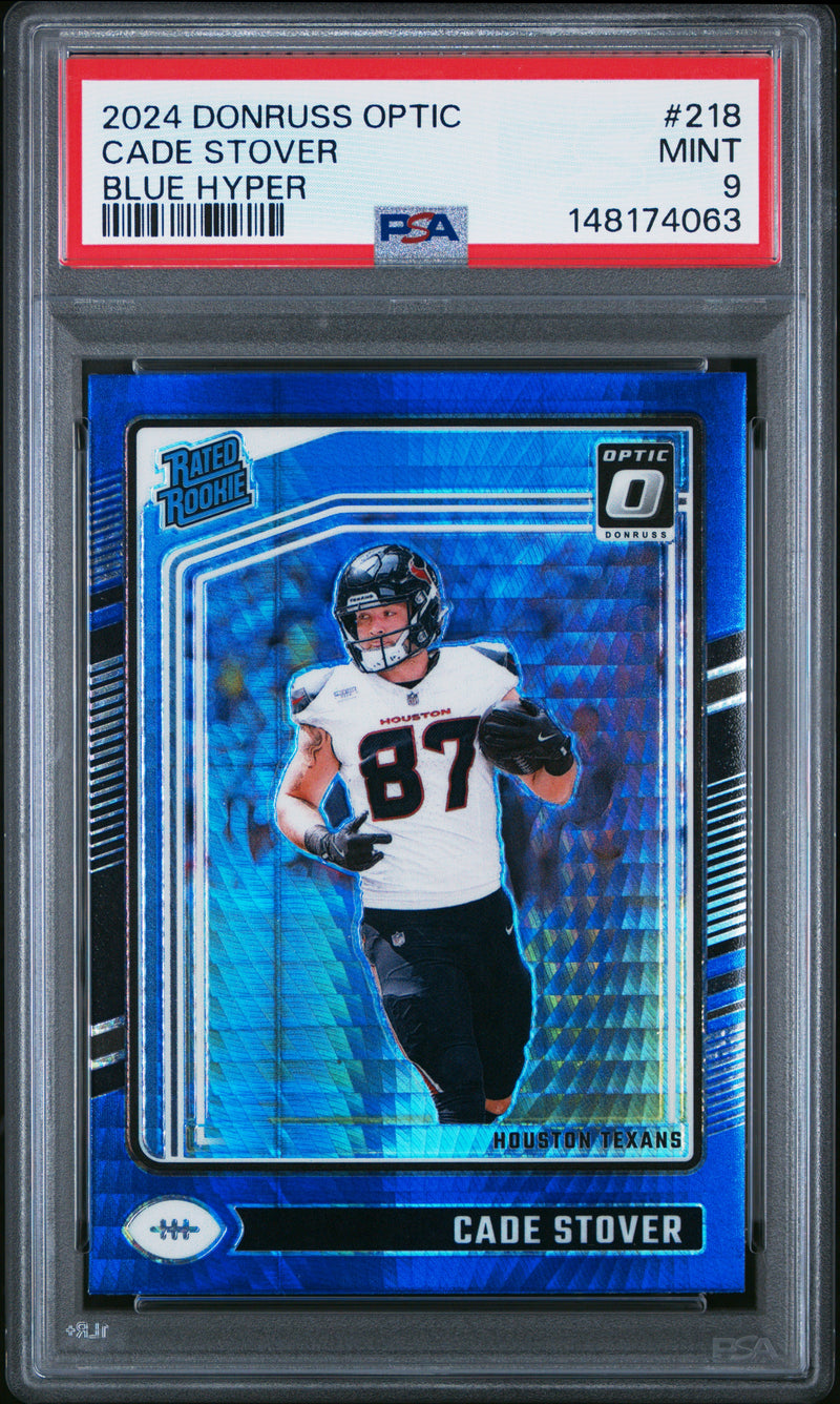 Cade Stover #218 2024 Panini Donruss Optic PSA 9 Blue Hyper
