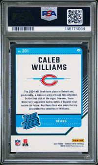 Caleb Williams #201 2024 Panini Donruss Optic PSA 9