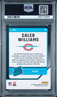 Caleb Williams #201 2024 Panini Donruss Optic PSA 8