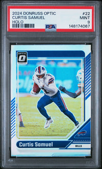 Curtis Samuel #22 2024 Panini Donruss Optic PSA 9 Holo