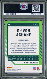 De'Von Achane #122 2024 Panini Donruss Optic PSA 10 Holo