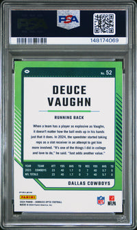 Deuce Vaughn #52 2024 Panini Donruss Optic PSA 9 Holo