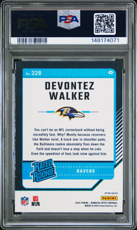Devontez Walker #228 2024 Panini Donruss Optic PSA 10 Blue Hyper