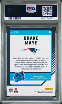 Drake Maye #229 2024 Panini Donruss Optic PSA 6 a
