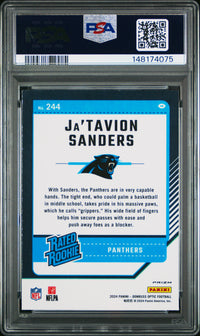 Ja'Tavion Sanders #244 2024 Panini Donruss Optic PSA 9 Blue Hyper