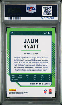 Jalin Hyatt #147 2024 Panini Donruss Optic PSA 8 Holo