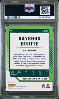 Kayshon Boutte #137 2024 Panini Donruss Optic PSA 9 Holo