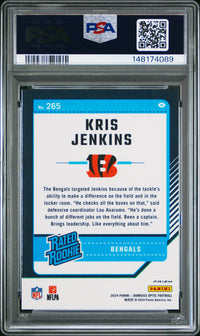 Kris Jenkins #265 2024 Panini Donruss Optic PSA 9 Teal Velocity