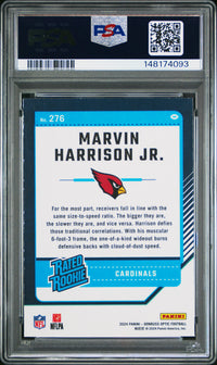 Marvin Harrison Jr. #276 2024 Panini Donruss Optic PSA 9