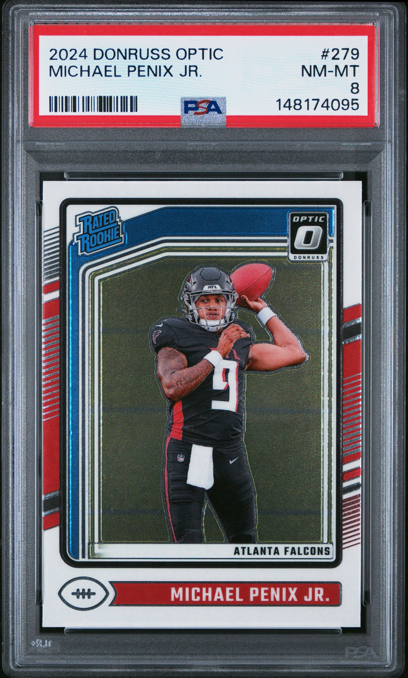 Michael Penix Jr. #279 2024 Panini Donruss Optic PSA 8