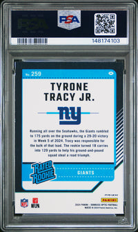Tyrone Tracy Jr. #259 2024 Panini Donruss Optic PSA 9 Blue Hyper