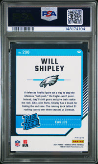 Will Shipley #298 2024 Panini Donruss Optic PSA 9 Blue Hyper