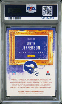 Justin Jefferson #GK13 2020 Panini Chronicles Gridiron Kings PSA 8