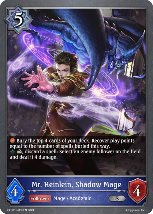 Mr. Heinlein, Shadow Mage (GFB01c-039EN) [Gloryfinder Bundle 01: Guide to Glory]