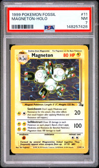 Magneton-Holo #11 1999 Pokemon Fossil PSA 7