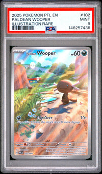 Paldean Wooper #102 2025 Pokemon Pfl En-Phantasmal Flames PSA 9 IR