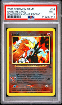 Entei-Rev.Foil #34 2001 Pokemon Game Movie PSA 9 Pokemon 3 Movie Promo