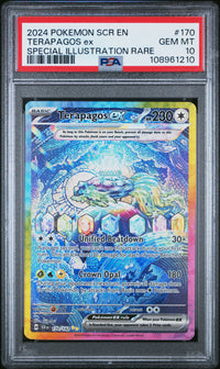 Terapagos Ex #170 2024 Pokemon Scr En-Stellar Crown PSA 10 SIR