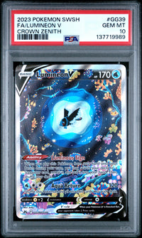 Lumineon V #GG39 2023 Pokemon Sword And Shield Crown Zenith PSA 10