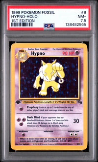 Hypno-Holo #8 1999 Pokemon Fossil PSA 7.5 1st Edition