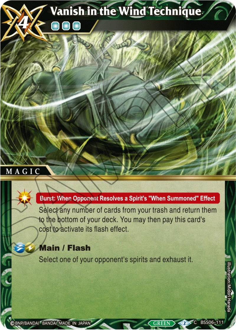 Vanish in the Wind Technique (BSS06-111) [Generational Link]