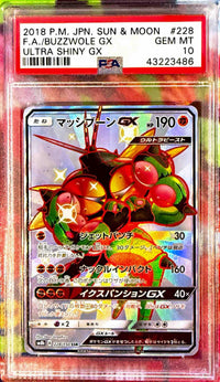 Buzzwole Gx #228 2018 Pokemon Japanese Sun & Moon Ultra Shiny Gx PSA 10