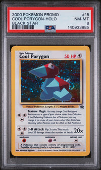 Cool Porygon-Holo #15 2000 Pokemon Promo Black Star PSA 8 Black Star