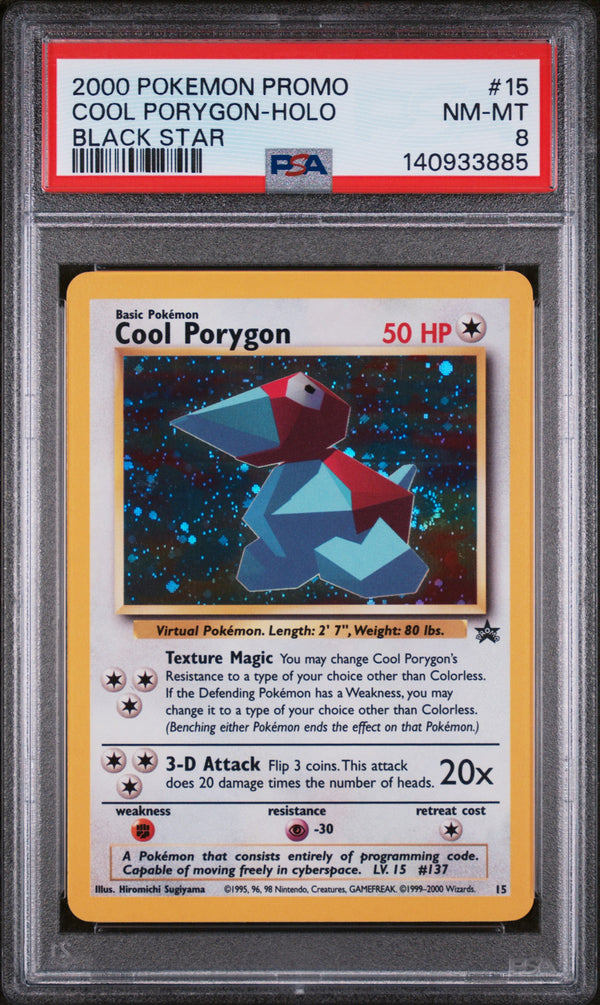 Cool Porygon-Holo #15 2000 Pokemon Promo Black Star PSA 8 Black Star