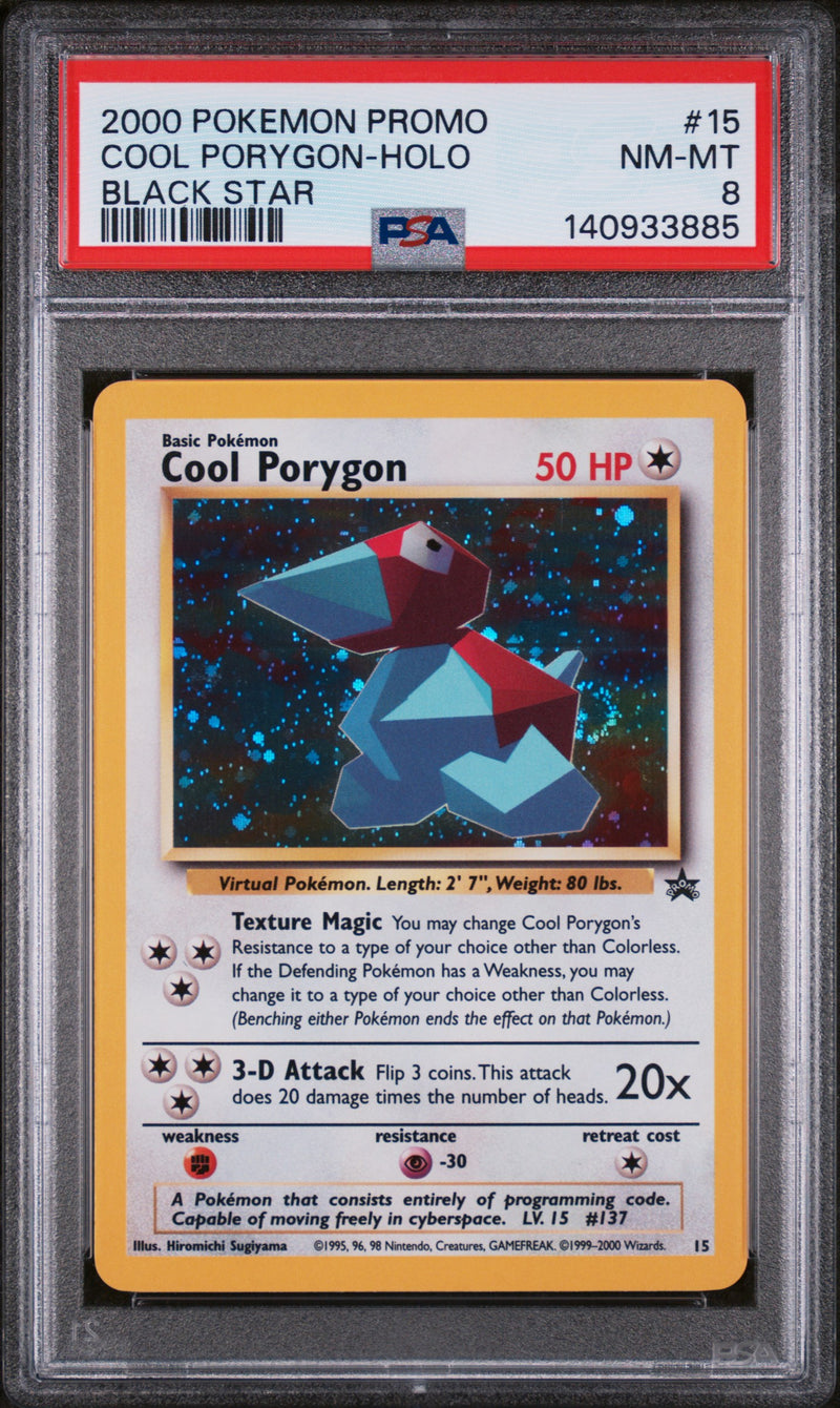 Cool Porygon-Holo #15 2000 Pokemon Promo Black Star PSA 8 Black Star