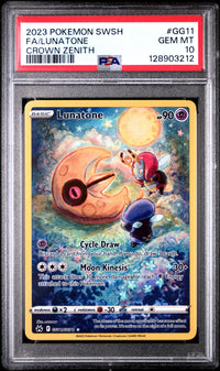 Lunatone #GG11 2023 Pokemon Sword And Shield Crown Zenith PSA 10