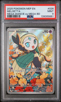 Meloetta #026 2025 Pokemon Mep En-Me Black Star Promo PSA 9