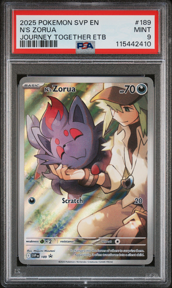 N's Zorua #189 2025 Pokemon Svp En-Sv Black Star Promo PSA 9