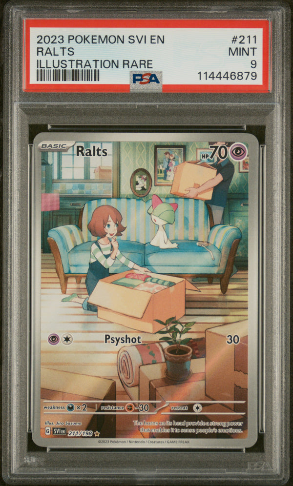 Ralts #211 2023 Pokemon Svi En-Scarlet & Violet PSA 9 Illustration Rare