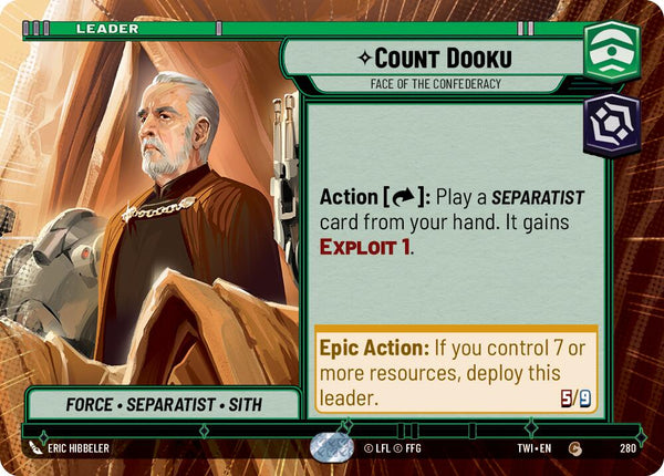 Count Dooku - Face of the Confederacy (280) (Hyperspace) (280) [Twilight of the Republic]